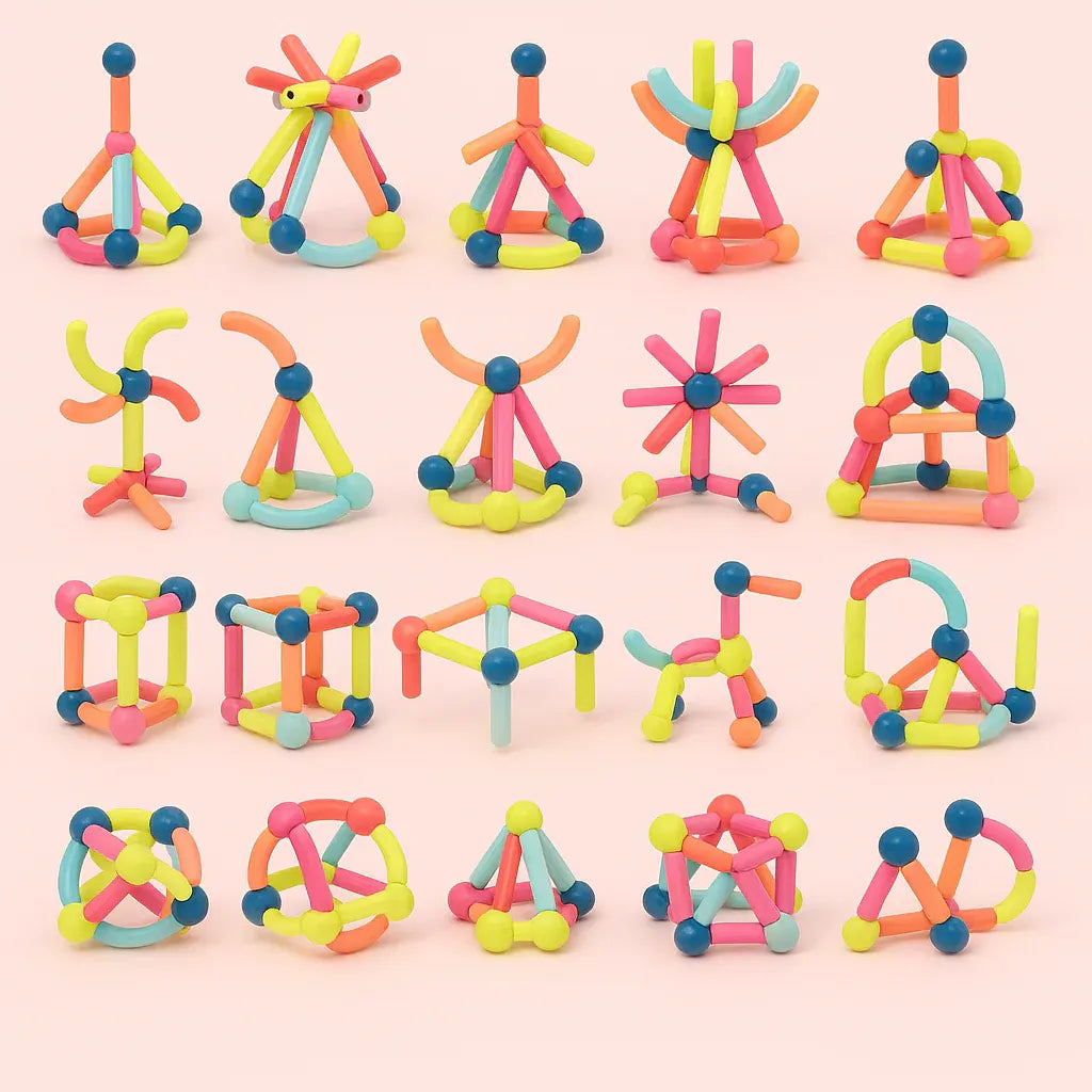Magnetic Building Blocks STEM Learning Toy Set