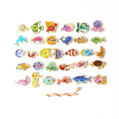 Magnetic Fishing Game Set - Fine Motor Skills Activity Toy with Rod