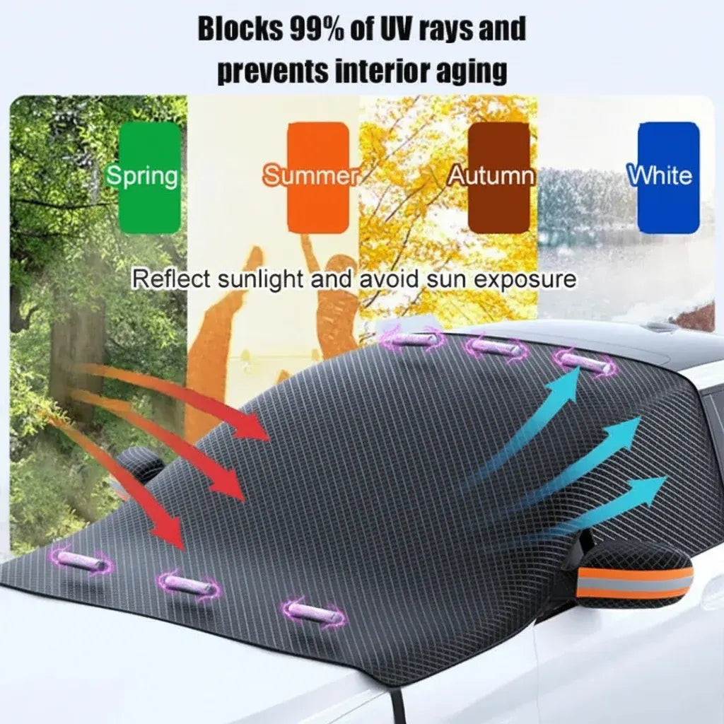 Magnetic Oxford Fabric Windshield Cover for Ice and Snow Protection