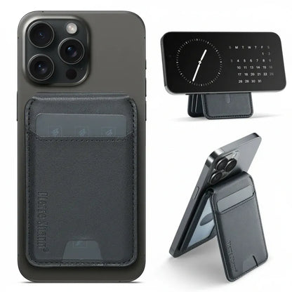 Magnetic Phone Card Holder with Find My Tracking Stand
