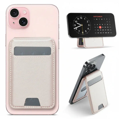 Magnetic Phone Card Holder with Find My Tracking Stand