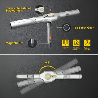 Magnetic Ratchet Screwdriver Precision Toolkit Set