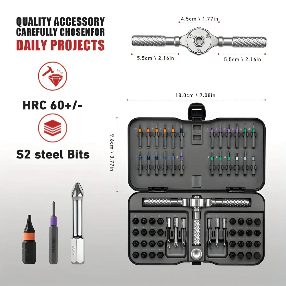 Magnetic Ratchet Screwdriver Precision Toolkit Set