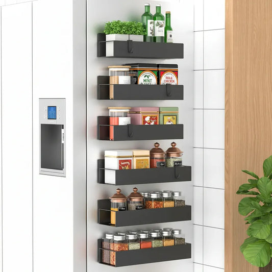 Magnetic Spice Rack Set for Refrigerator Kitchen Storage Organization