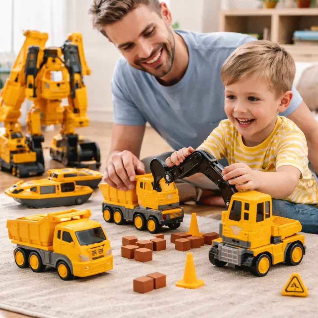 Magnetic Vehicle Building Blocks - Creative Construction Toy Set for Kids