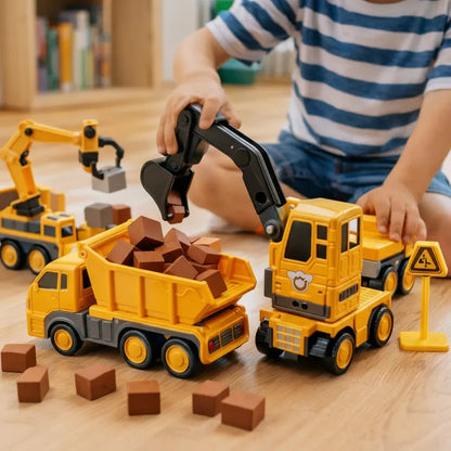 Magnetic Vehicle Building Blocks - Creative Construction Toy Set for Kids