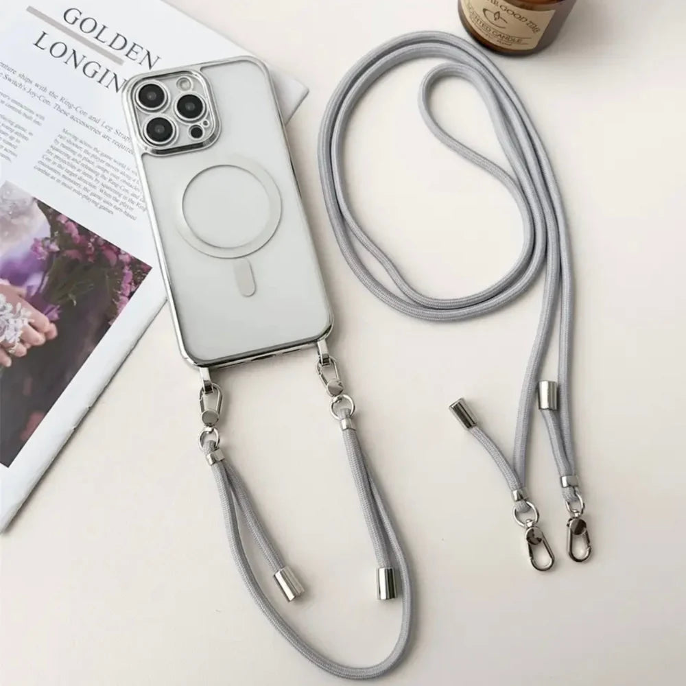 MagSafe Compatible Crossbody Phone Case with Strap Lanyard