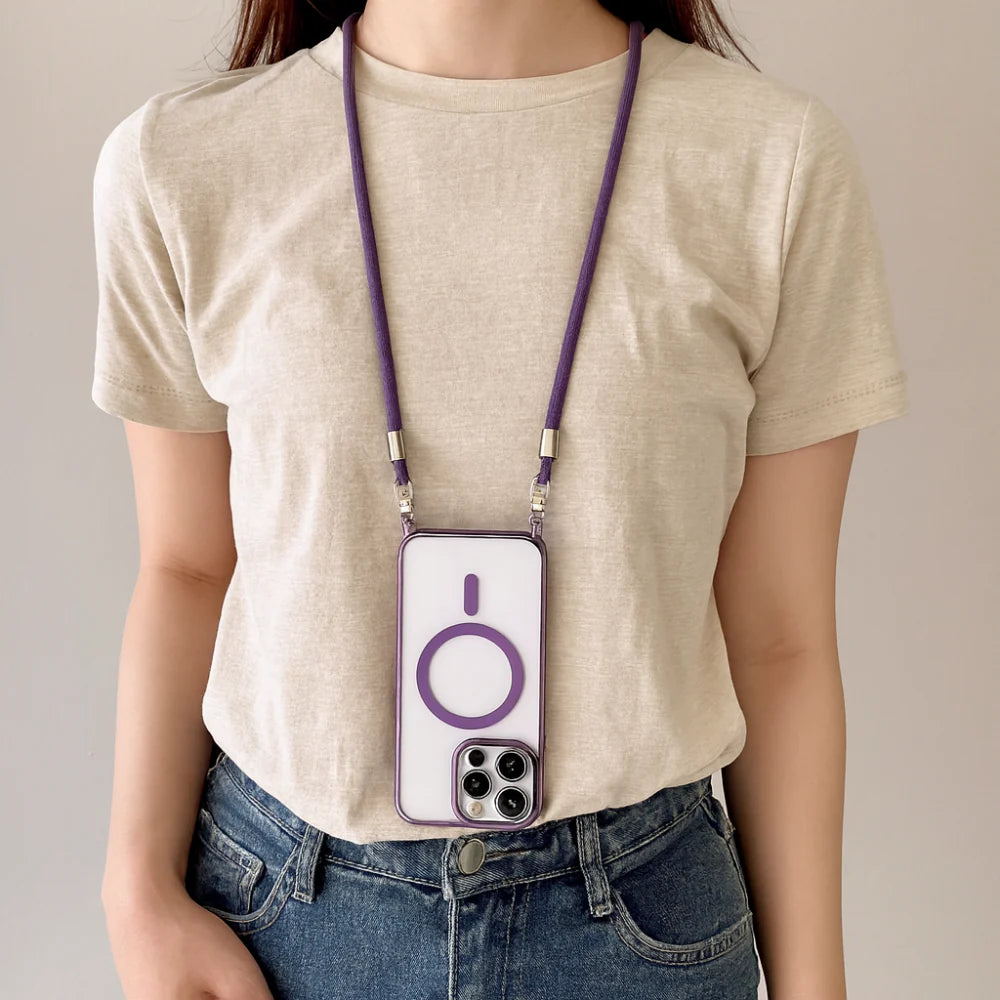MagSafe Compatible Crossbody Phone Case with Strap Lanyard