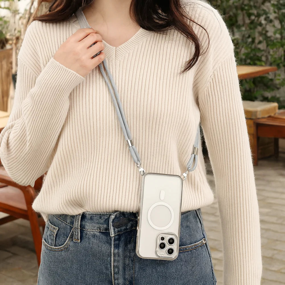 MagSafe Compatible Crossbody Phone Case with Strap Lanyard