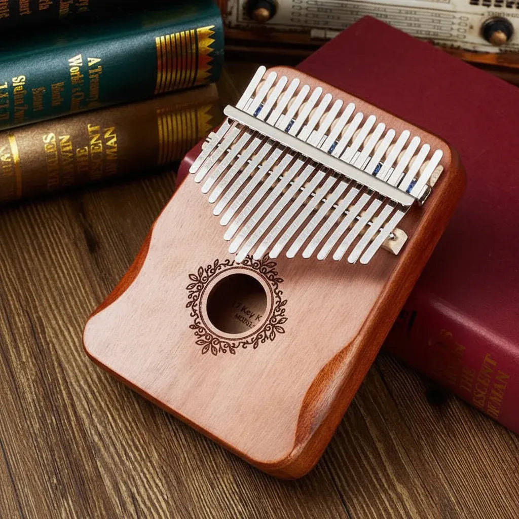 Mahogany Wood 17-Key Kalimba Thumb Piano Instrument