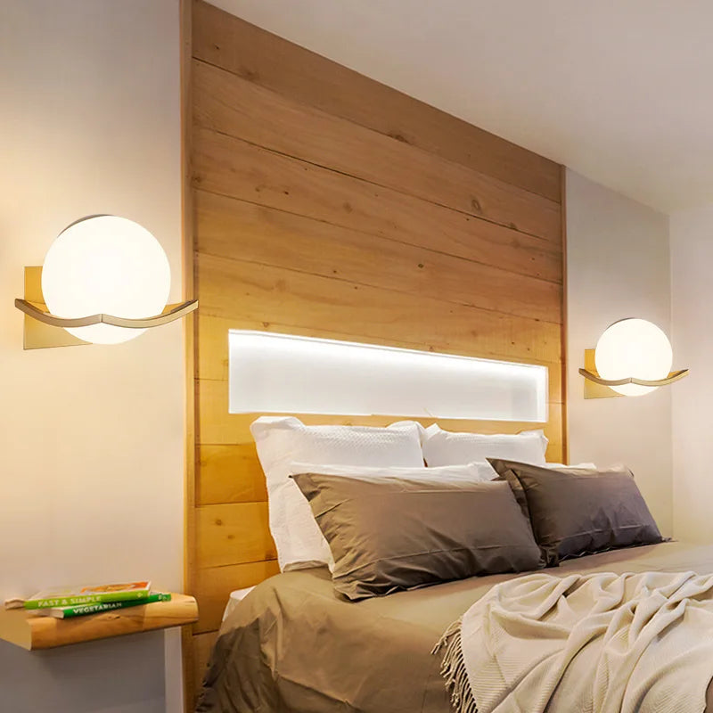 Makar Modern Glass Globe Wall Sconce | European Style Light Fixture