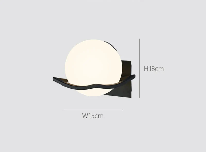 Makar Modern Glass Globe Wall Sconce | European Style Light Fixture