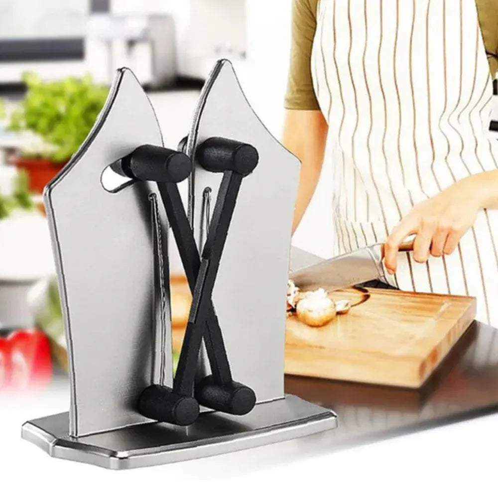 Manual Kitchen Knife Sharpener - Quick Blade Sharpening Tool