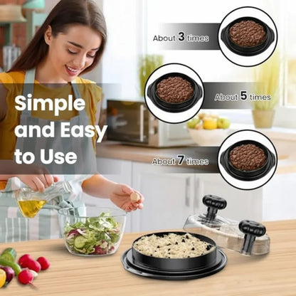 Manual Meat Shredder Kitchen Tool with Non-Slip Glass Bowl Base