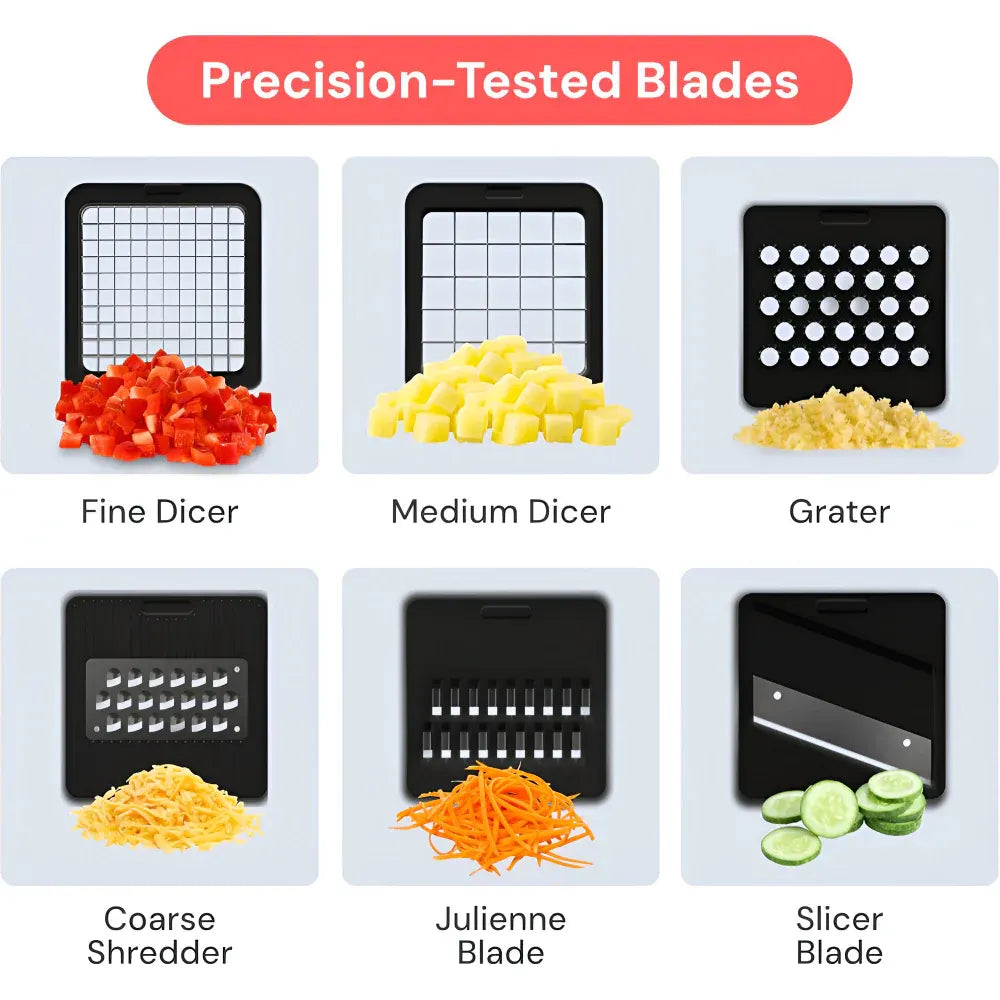 Manual Vegetable Cutter & Food Prep Chopper Set