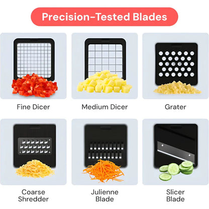 Manual Vegetable Cutter & Food Prep Chopper Set