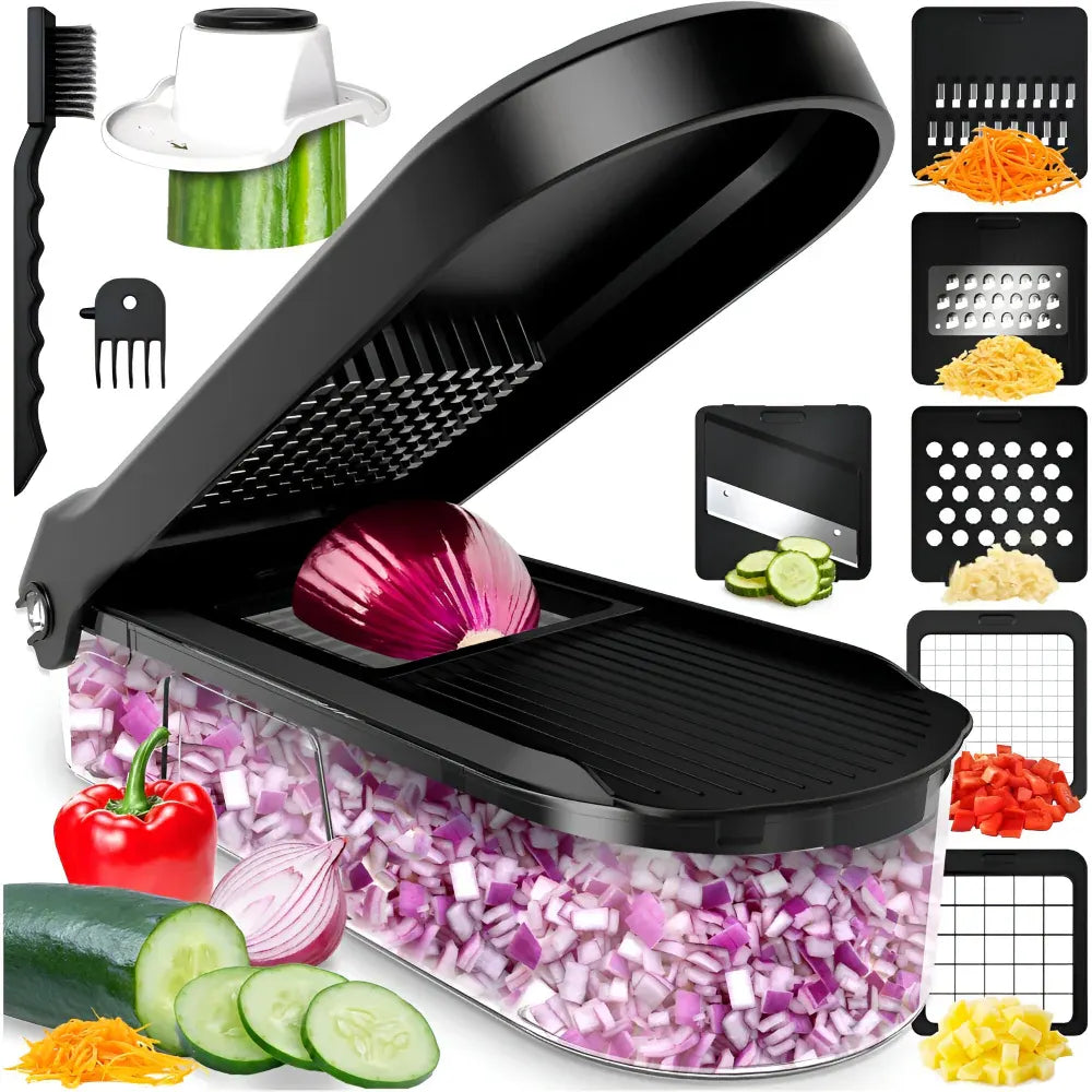 Manual Vegetable Cutter & Food Prep Chopper Set