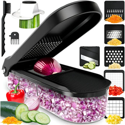Manual Vegetable Cutter & Food Prep Chopper Set