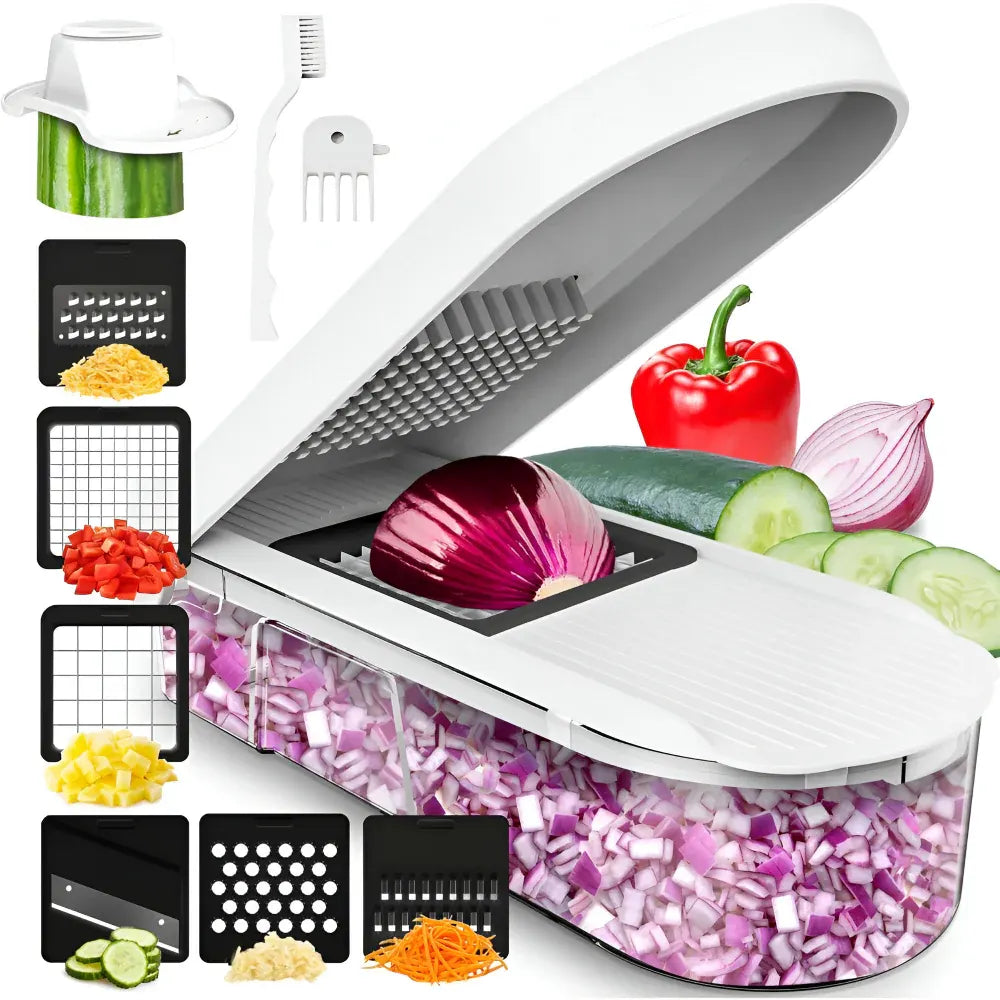 Manual Vegetable Cutter & Food Prep Chopper Set