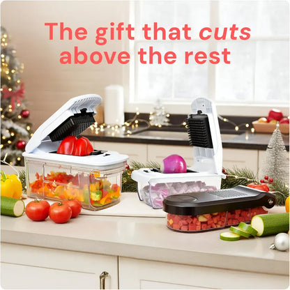 Manual Vegetable Cutter & Food Prep Chopper Set