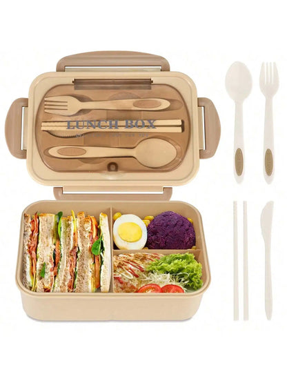 MealMate Bento Lunch Box with Utensils – 4-Compartment, Leak-Proof Design