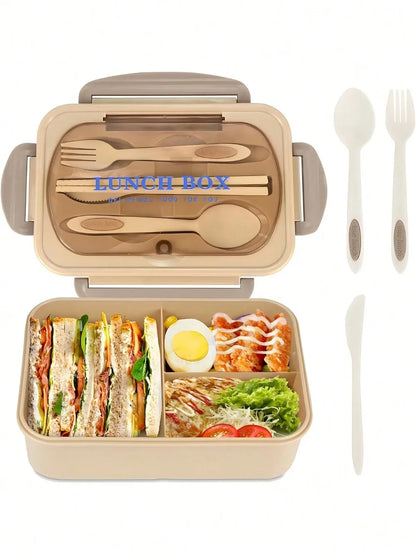MealMate Bento Lunch Box with Utensils – 4-Compartment, Leak-Proof Design