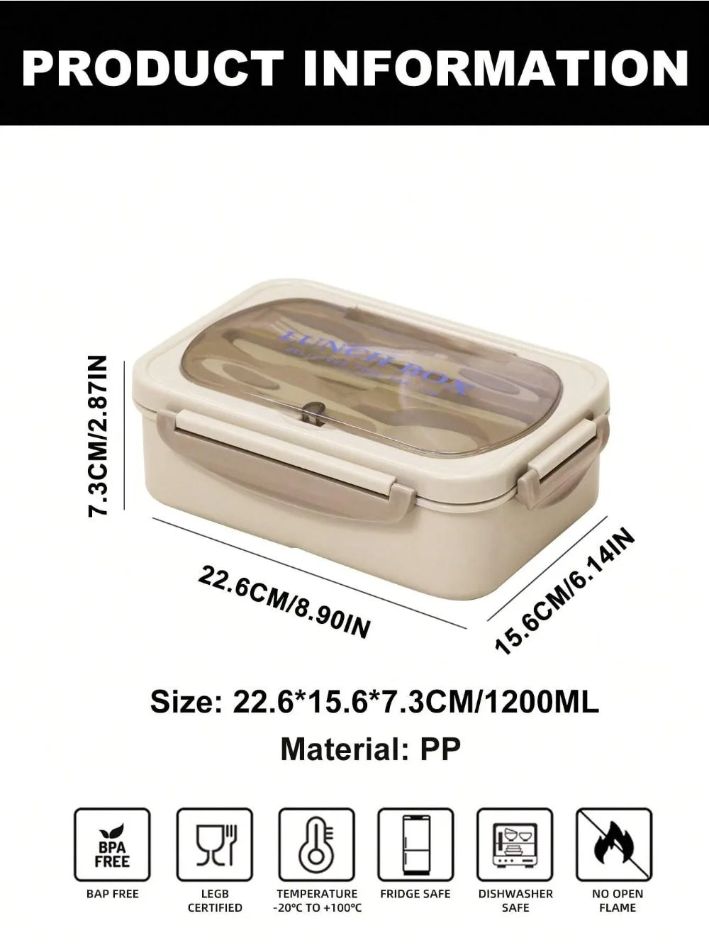 MealMate Bento Lunch Box with Utensils – 4-Compartment, Leak-Proof Design