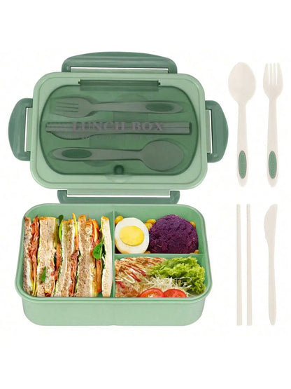 MealMate Bento Lunch Box with Utensils – 4-Compartment, Leak-Proof Design