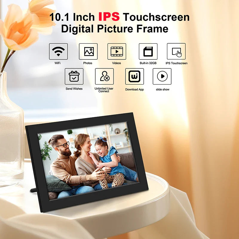 Memora WiFi Digital Photo Frame - IPS HD Touchscreen Display, 32GB Storage