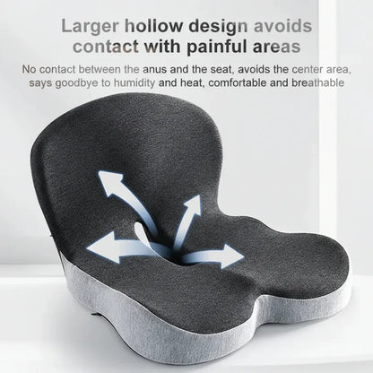 Memory Foam Chair Pad with Back Support Seat Cushion