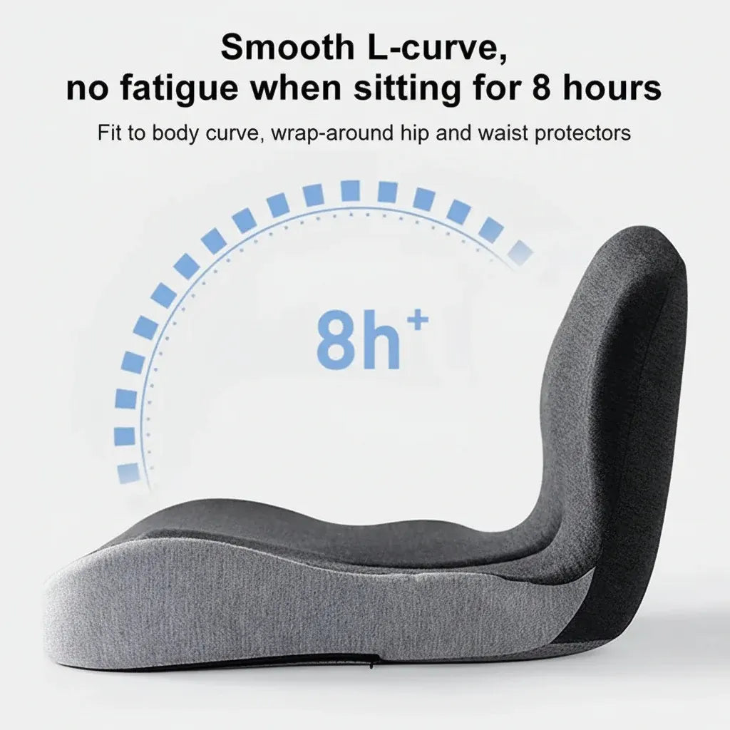 Memory Foam Chair Pad with Back Support Seat Cushion