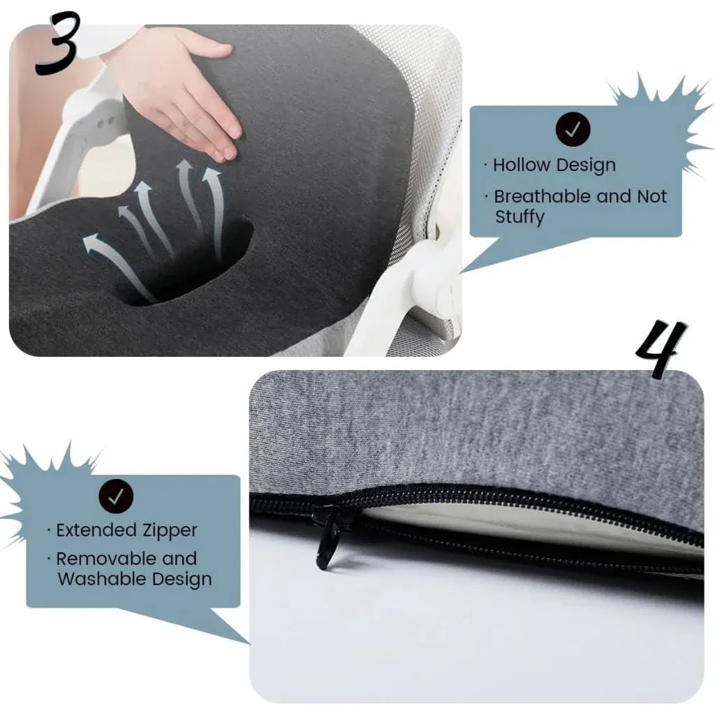 Memory Foam Office Chair Seat Cushion for Comfortable Posture Support