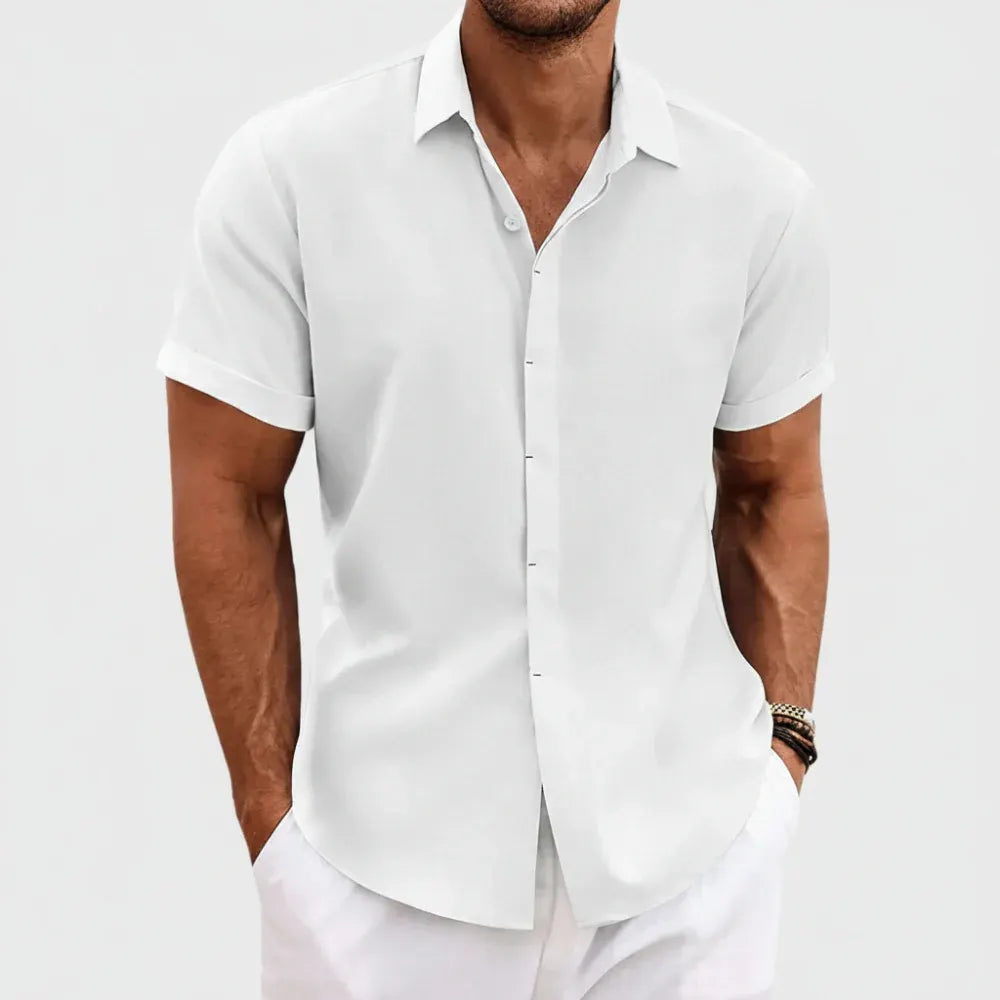 Men's Casual Button-Up Summer Shirt for Everyday Comfort