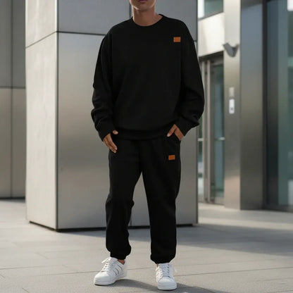 Men's Casual Crew Neck Pullover Sweatshirt for Spring and Fall