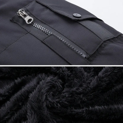 Men's Fleece-Lined Hooded Winter Coat for Cold Weather