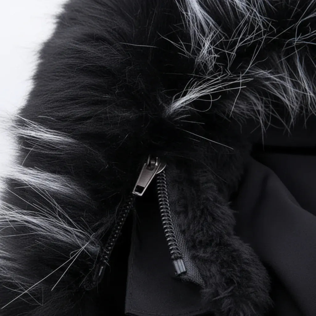 Men's Fleece-Lined Hooded Winter Coat for Cold Weather