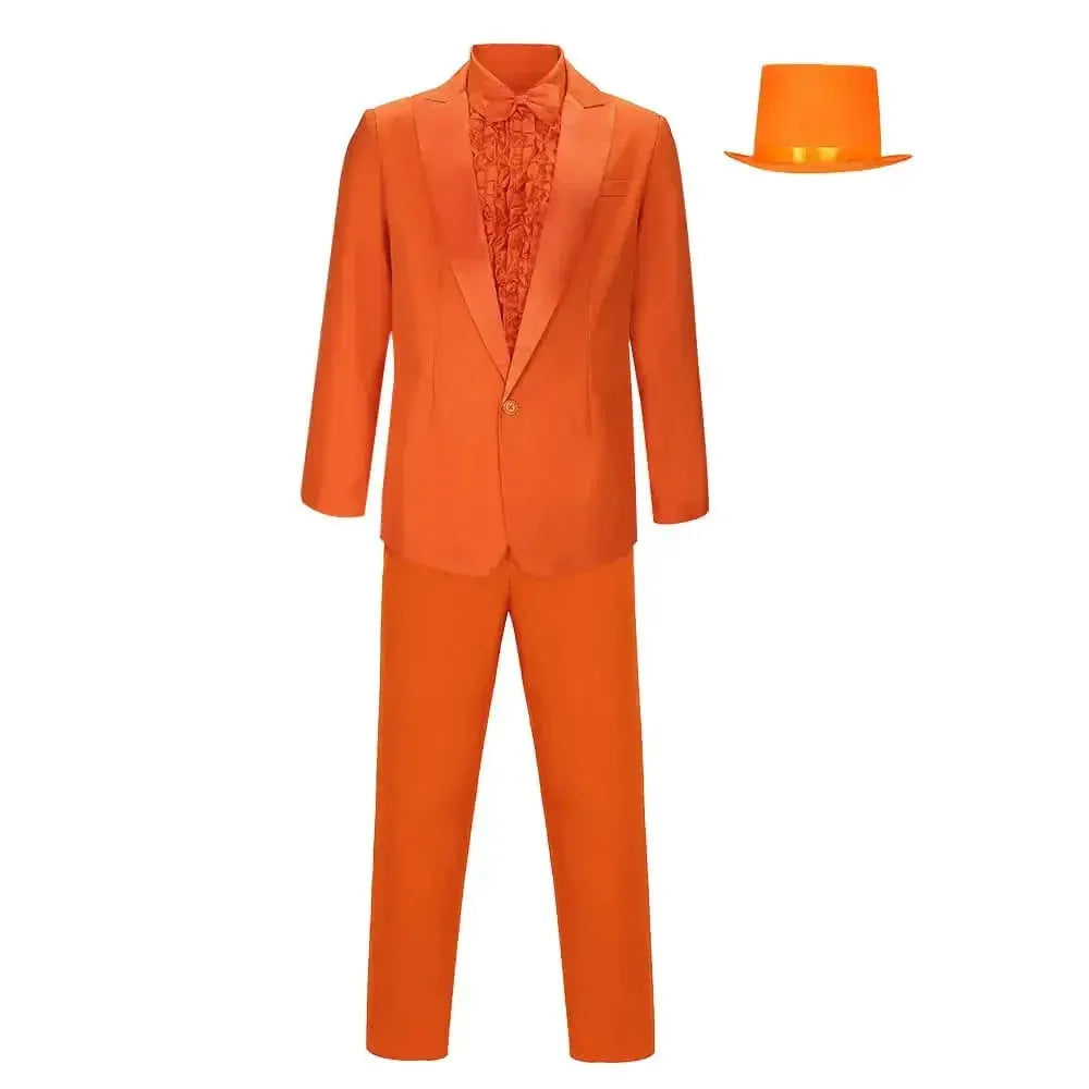 Men's Halloween Costume Formal Suit with Hat Set