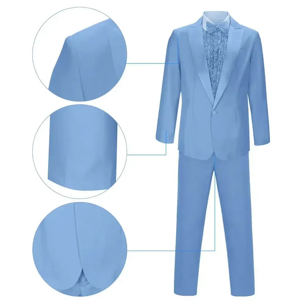 Men's Halloween Costume Formal Suit with Hat Set
