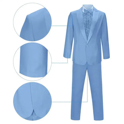 Men's Halloween Costume Formal Suit with Hat Set
