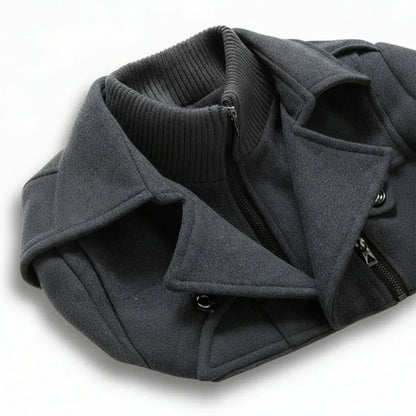 Men's Insulated Long Trench Coat Blend Jacket for Winter