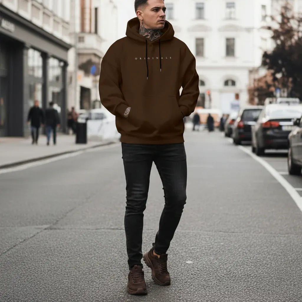 Men's Long Sleeve Oversized Casual Hoodie Sweatshirt