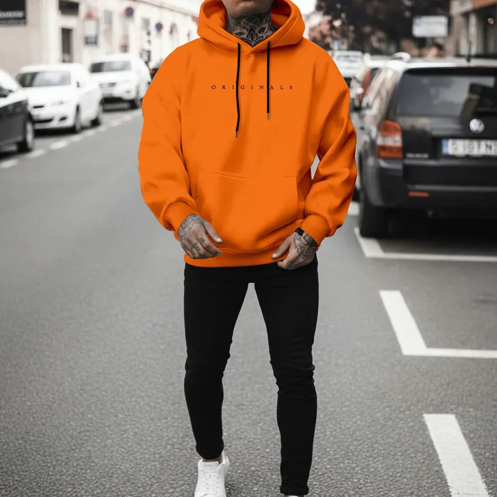 Men's Long Sleeve Oversized Casual Hoodie Sweatshirt