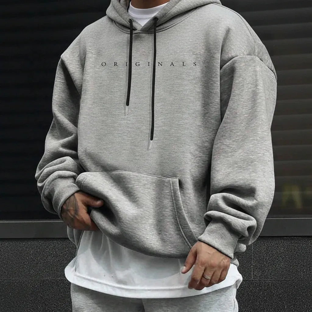 Men's Long Sleeve Oversized Casual Hoodie Sweatshirt
