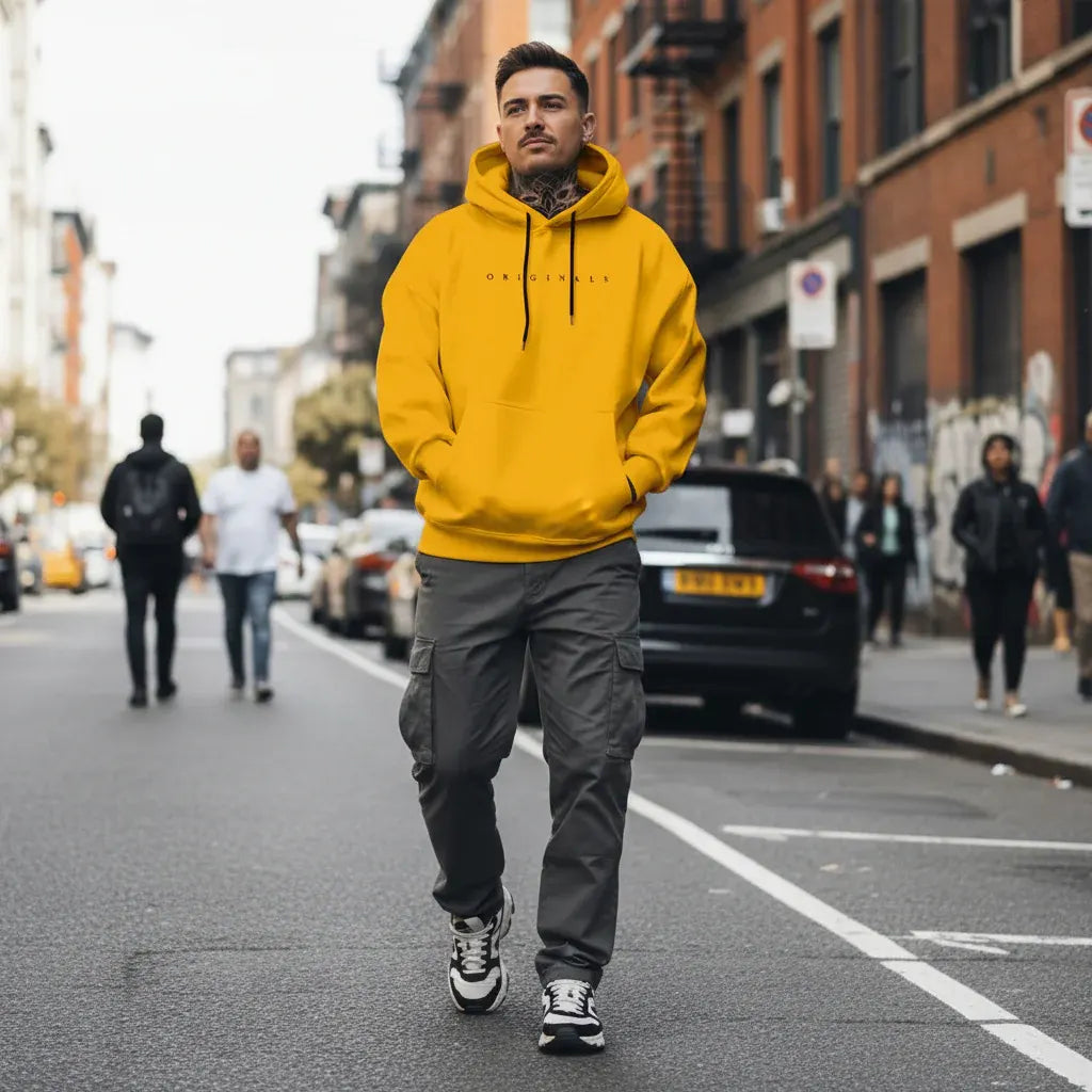Men's Long Sleeve Oversized Casual Hoodie Sweatshirt
