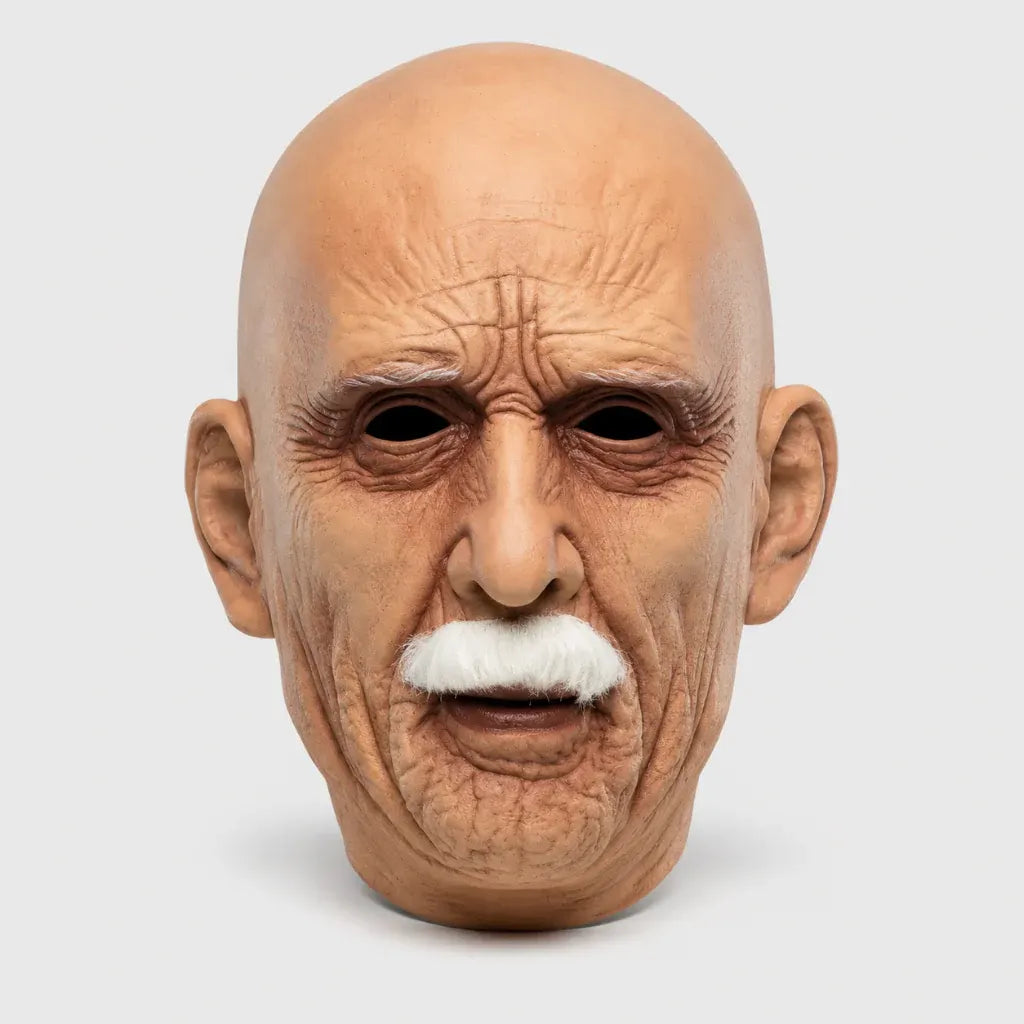 Men's Old Man Face Halloween Costume Mask