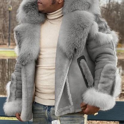 Men's Oversized Winter Jacket with Heavy Collar Outerwear