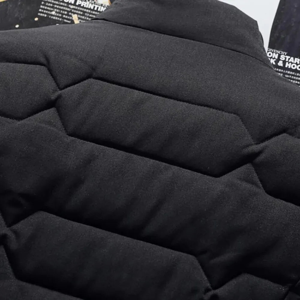 Men's Quilted Casual Jacket with Zip Pockets