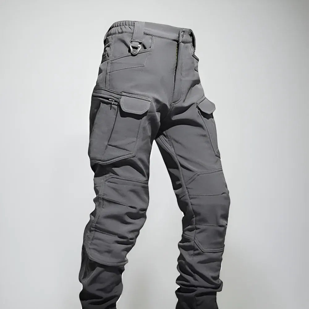 Men's Rugged Tactical Outdoor Hooded Jacket and Multi-Pocket Pants Set