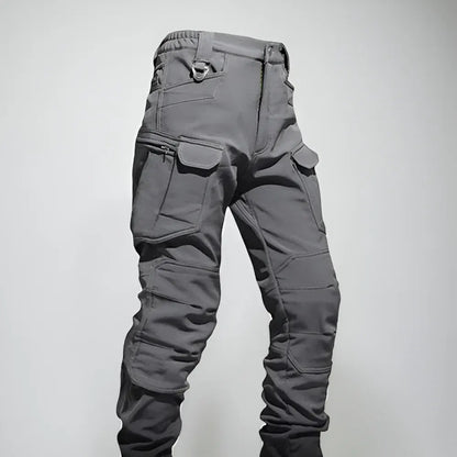 Men's Rugged Tactical Outdoor Hooded Jacket and Multi-Pocket Pants Set