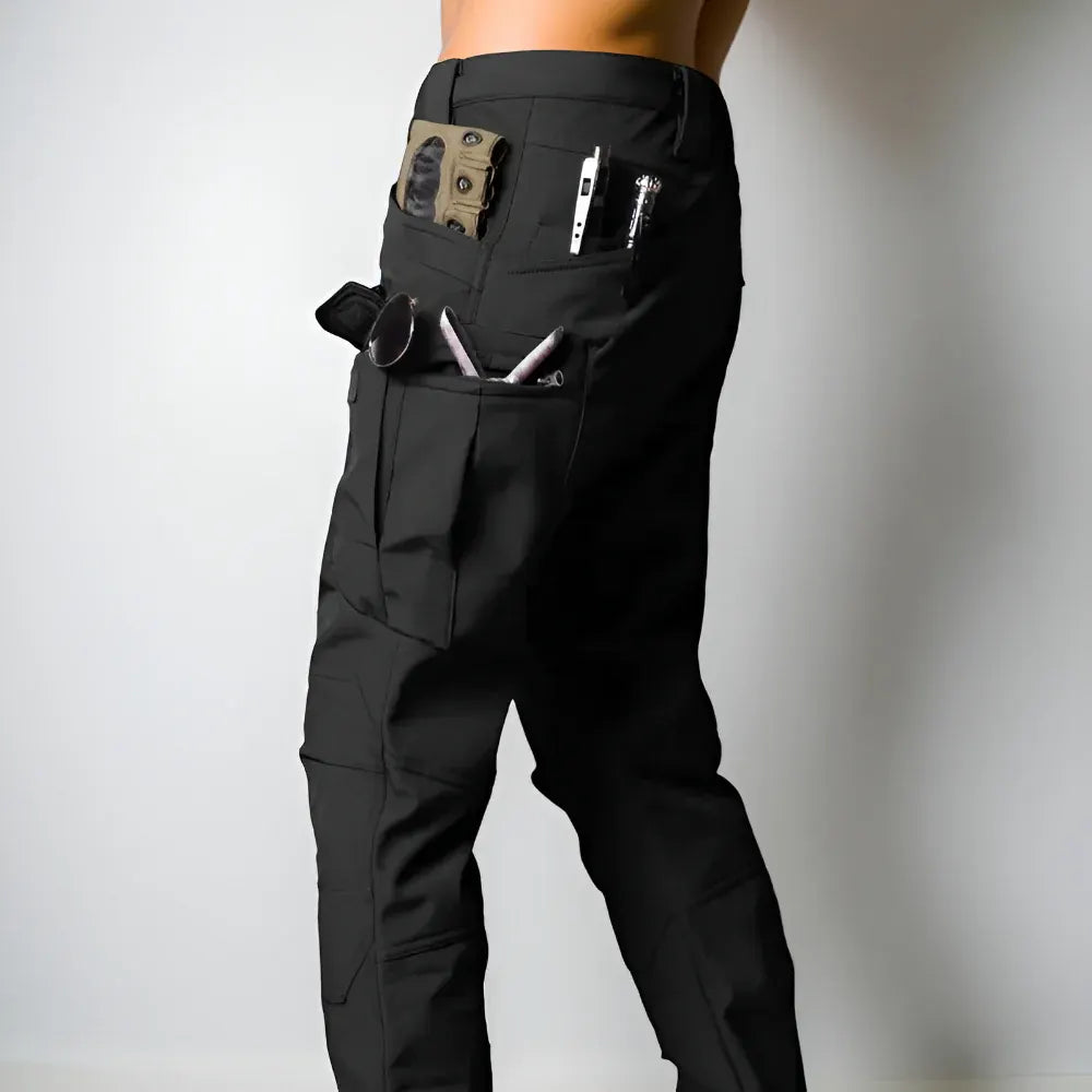Men's Rugged Tactical Outdoor Hooded Jacket and Multi-Pocket Pants Set